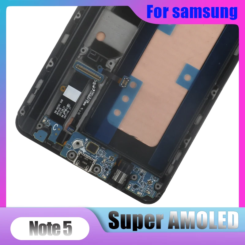Оригинальный Super AMOLED 5 7 ''ЖК-дисплей для SAMSUNG Galaxy Note5 N920A N9200 SM-N920 N920C ЖК-дисплей