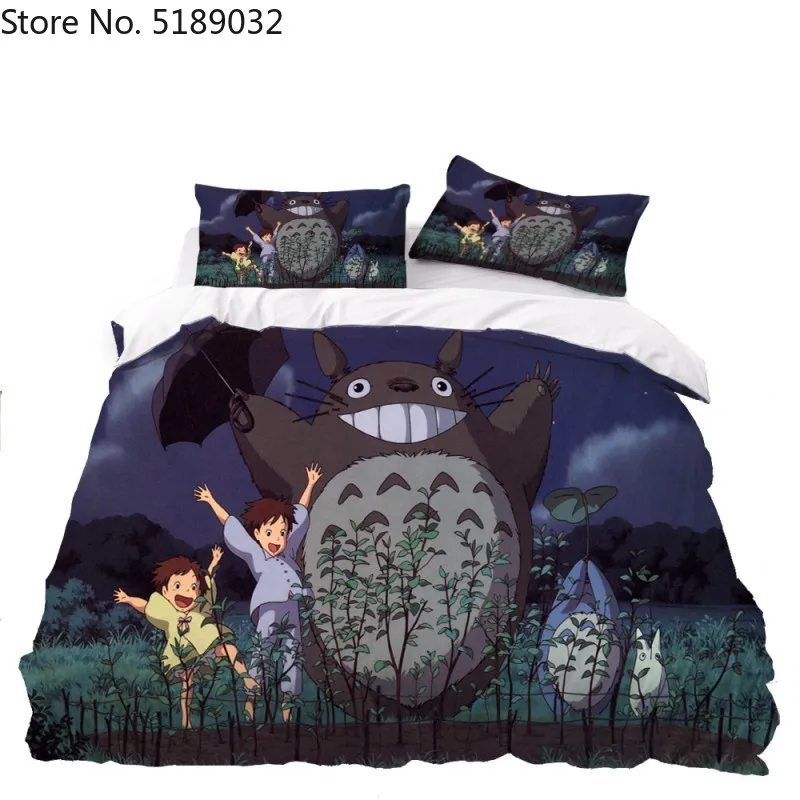 Милый набор постельного белья Тоторо Аниме Мой сосед пододеяльник двойной
