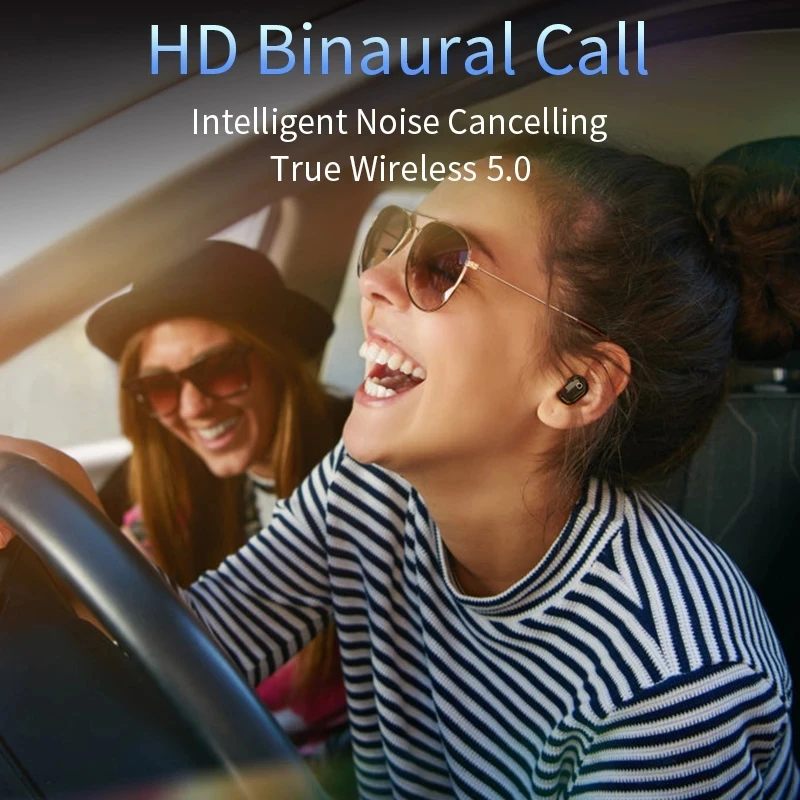 Беспроводные наушники TWS Bluetooth 5 1 громкая связь динамик с чехлом микрофон игровые