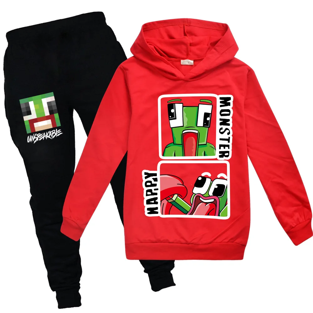 

Unspeakable Spring and Autumn Suit Cotton Kids Hoodie And Pant Two-piece Cartoon 4-14 Years Girl Boys Kids Clothes Set