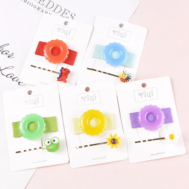 2 шт./компл. Карамельный цвет BB Заколки для волос девочек детей с рисунком