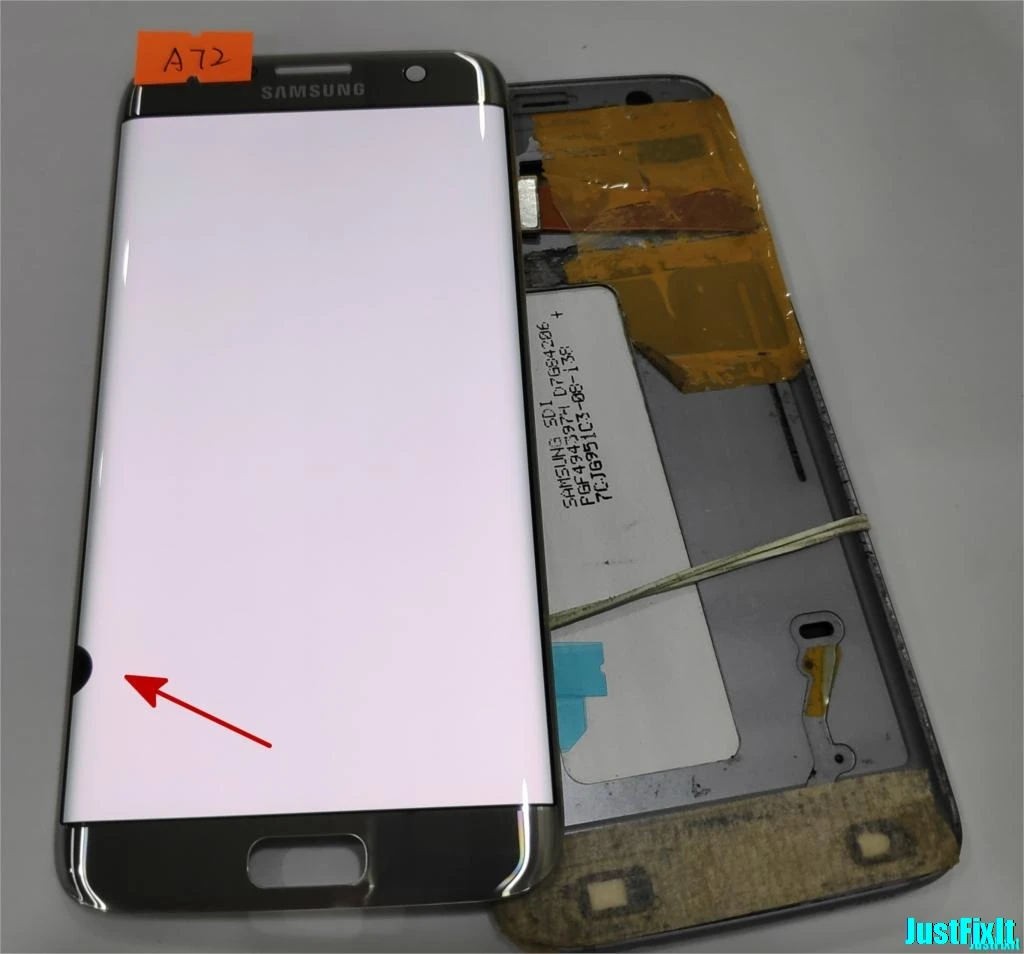 NO.A72 silver Color Для samsung Galaxy S7 edge G935F G935A G935FD сжигание тени и дефект ЖК-дисплей с сенсорным экраном дигитайзер - Цвет: NO.A72 silver Color