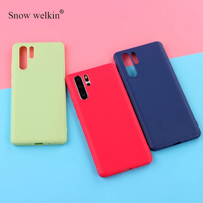 Матовый ТПУ чехол для huawei P30 P20 lite Pro P9 P10 P Smart Plus 2017 2018 2019 цветной Ультратонкий