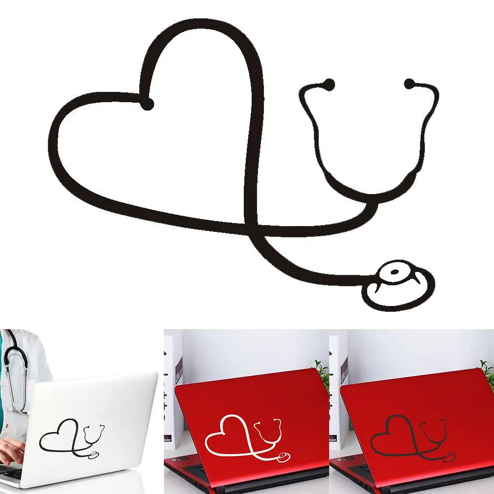 Съемный стетоскоп в форме сердца для ноутбука Stikcer автомобиля наклейка на