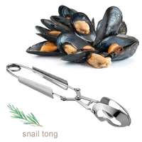 european stainless steel snail clip tableware hotel kitchen cooking restaurant dining table french cuisine shell snail meal clip