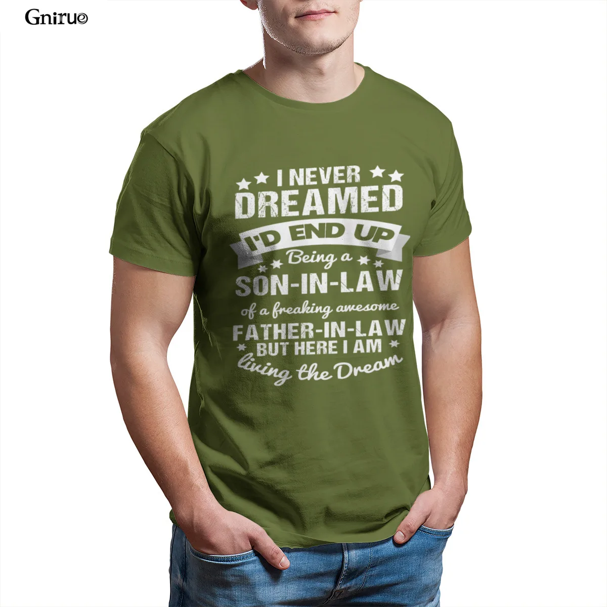 

Wholesale I Never Dreamed Id End Up Being a Son in Law Unisex Cotton T-Shirt Couples Female Woman Unisex 100956