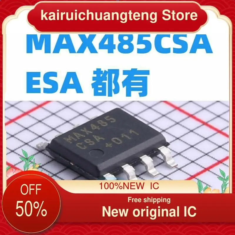 

(1 шт.) MAX485CSA/MAX485ESA + T SOIC-8 RS422/RS485 новый оригинальный IC
