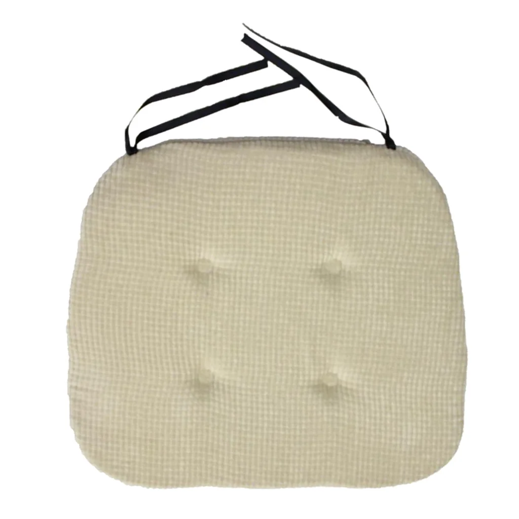 Подушечки для стульев и подушки сидений с галстуками квадратные хлопковые