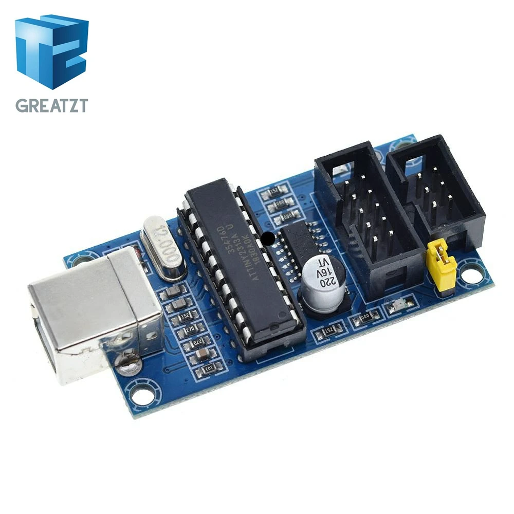 GREATZT 1 комплект USBTiny USBtinyISP AVR ISP программатор загрузчик для Meag2560 UNO R3 с 10pin Кабель