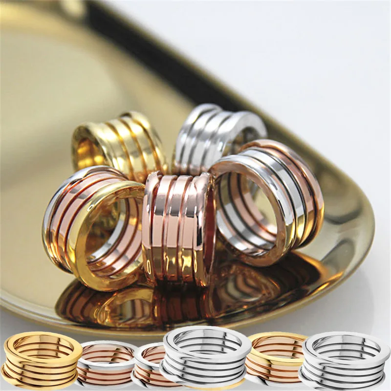 

Classic logo spring ring, original brand bv fashion couple ring, Party engagement luxury jewelry ring