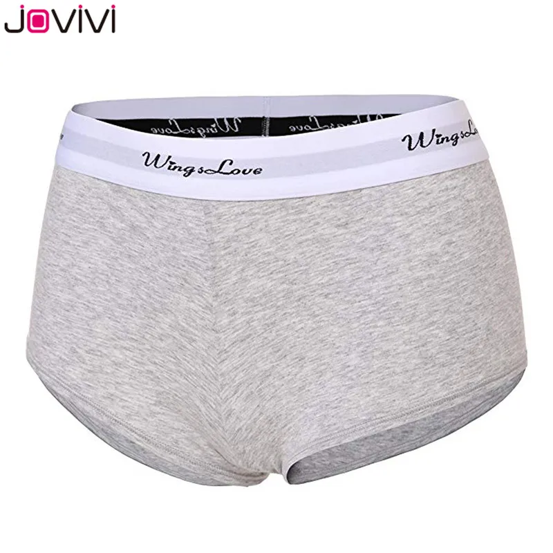 Jovivi, 3 шт., женские трусы для мальчиков, спортивные сексуальные бесшовные трусики, трусы, разноцветные, размер S-L, черные/белые/серые, Wingslove, трусики