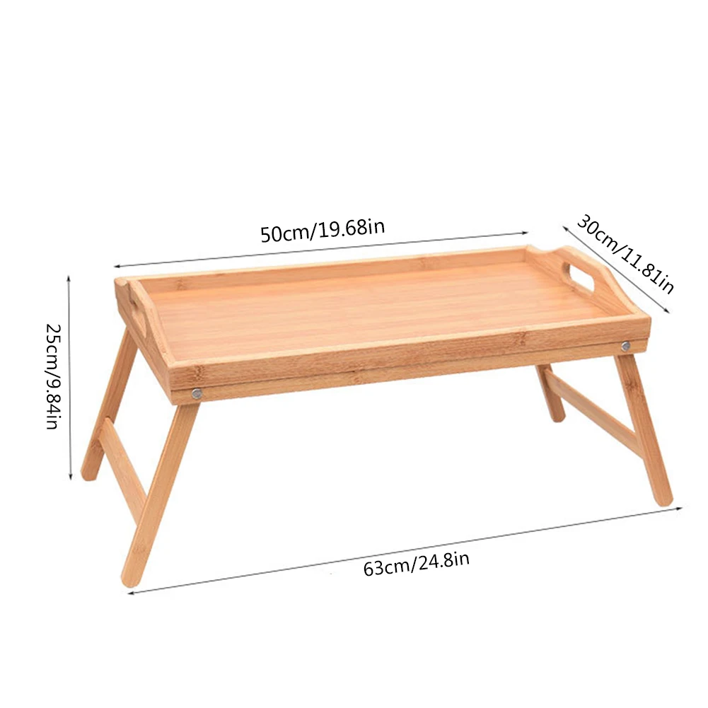 

Folding Desk Bed Tray Table With Folding Legs Natural Bamboo TV Table Laptop Computer Snack Tray 2020