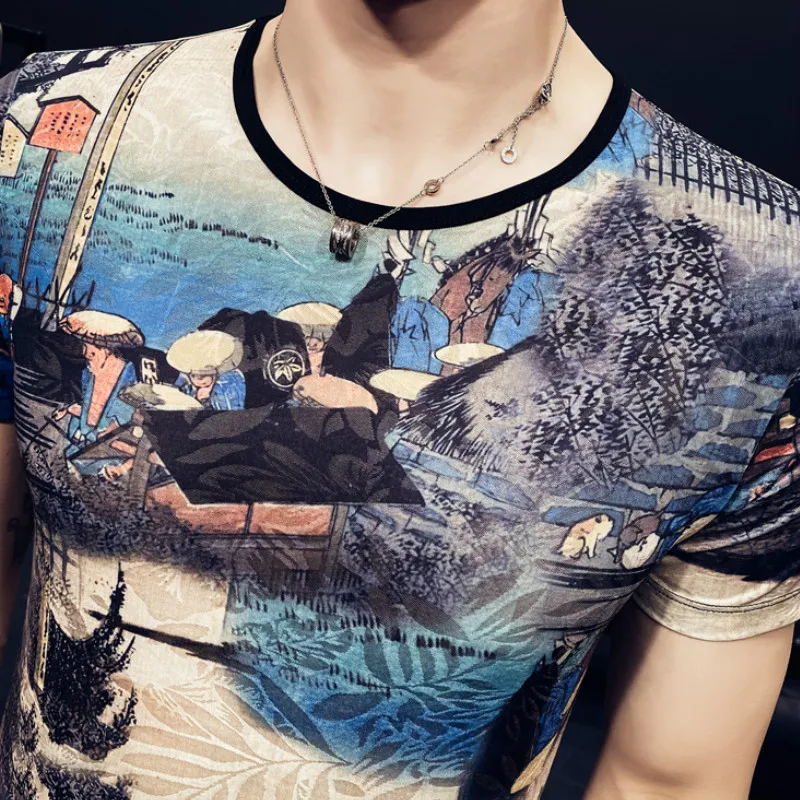 

Short Sleeve Fashion T Shirt Men 2021 Summer 3D Print Tshirt Casual O-neck Tops Tees Brand Streetwear Clothes Plus Size M-4XL