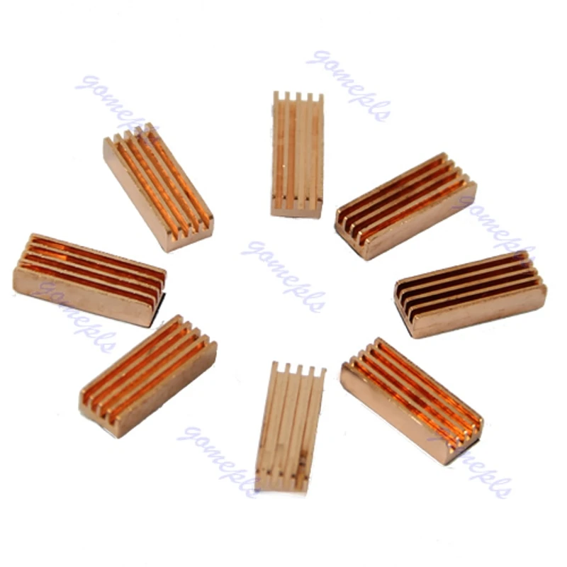 

8pcs Copper Heat Sink Heatsinks Cooler For PC Computer DDR DDR2 Memory RAM HOT R9JB