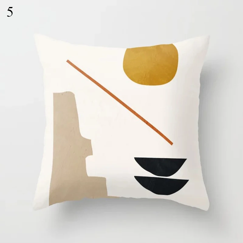 

Abstract Printing Pillowcase Smooth Sofa Pillow Cover Car Cushion Cover Safety Durable Decorative Pillow Cases Home Supplies