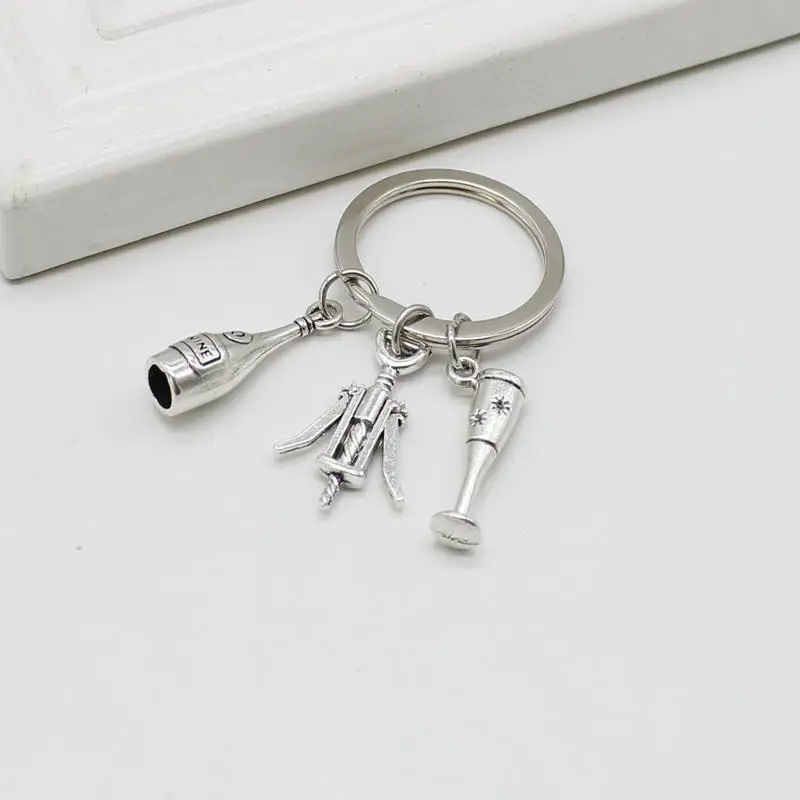 Брелок для винных бутылок и бокалов открывашка подвеска влюбленных вина модные