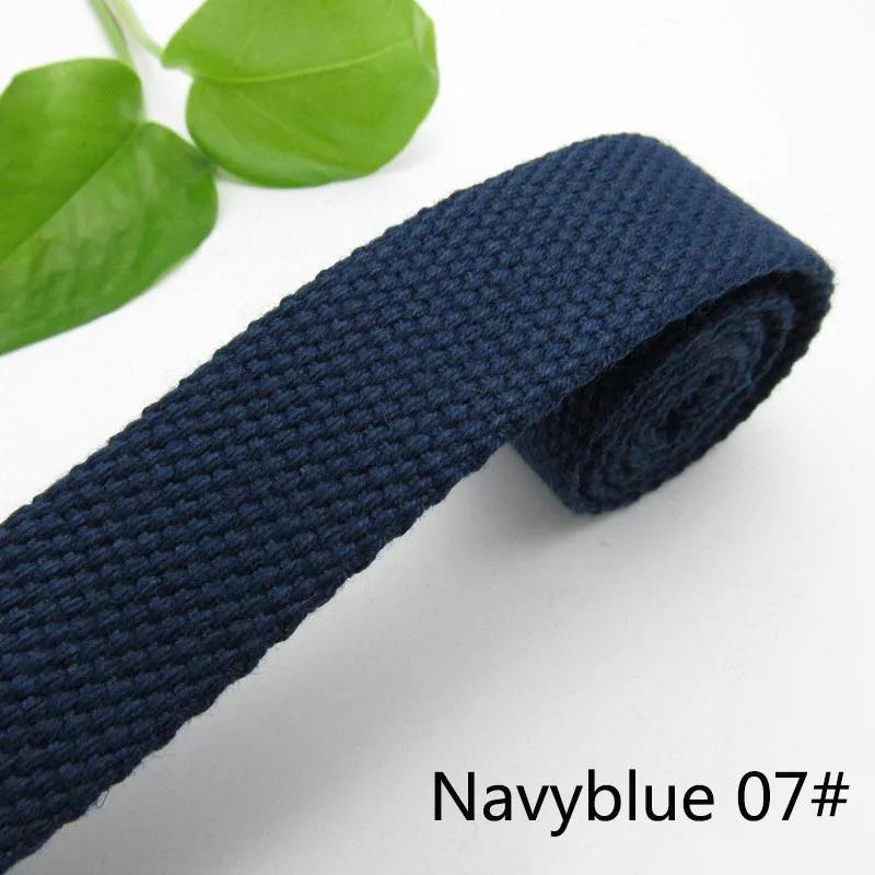 navyblue 3 метра 50 мм толщиной 2 мм холст полиэфирная хлопчатобумажная тканая лента Этикетка Лента для сумок лямка для рюкзака ремешок Привязка смещения ленты DIY шитье ремесло - Цвет: navyblue