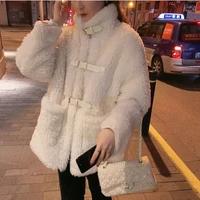 fluffy fashion casual loose synthetic fake white short ladies mr and mrs fur jackets coats for long sleeve women coat jacket