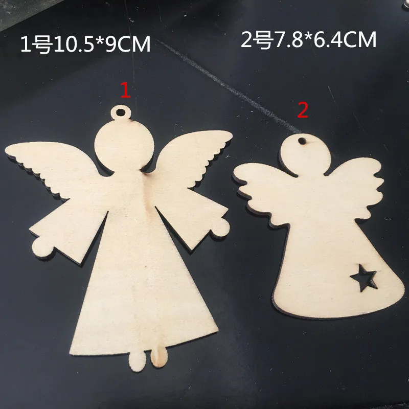 

wood angel with jute rope 10pcs/bag