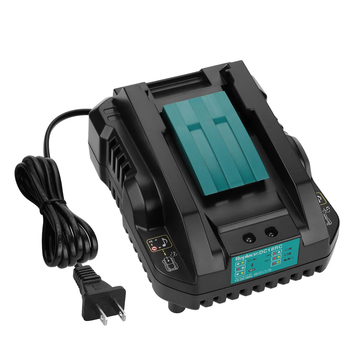 

Dc18Rc 14.4V 18V Li-Ion Battery Charger 4A Charging Current For Makita Bl1830 Bl1430 Dc18Rc Dc18Ra Power Tool Battery Eu Plug