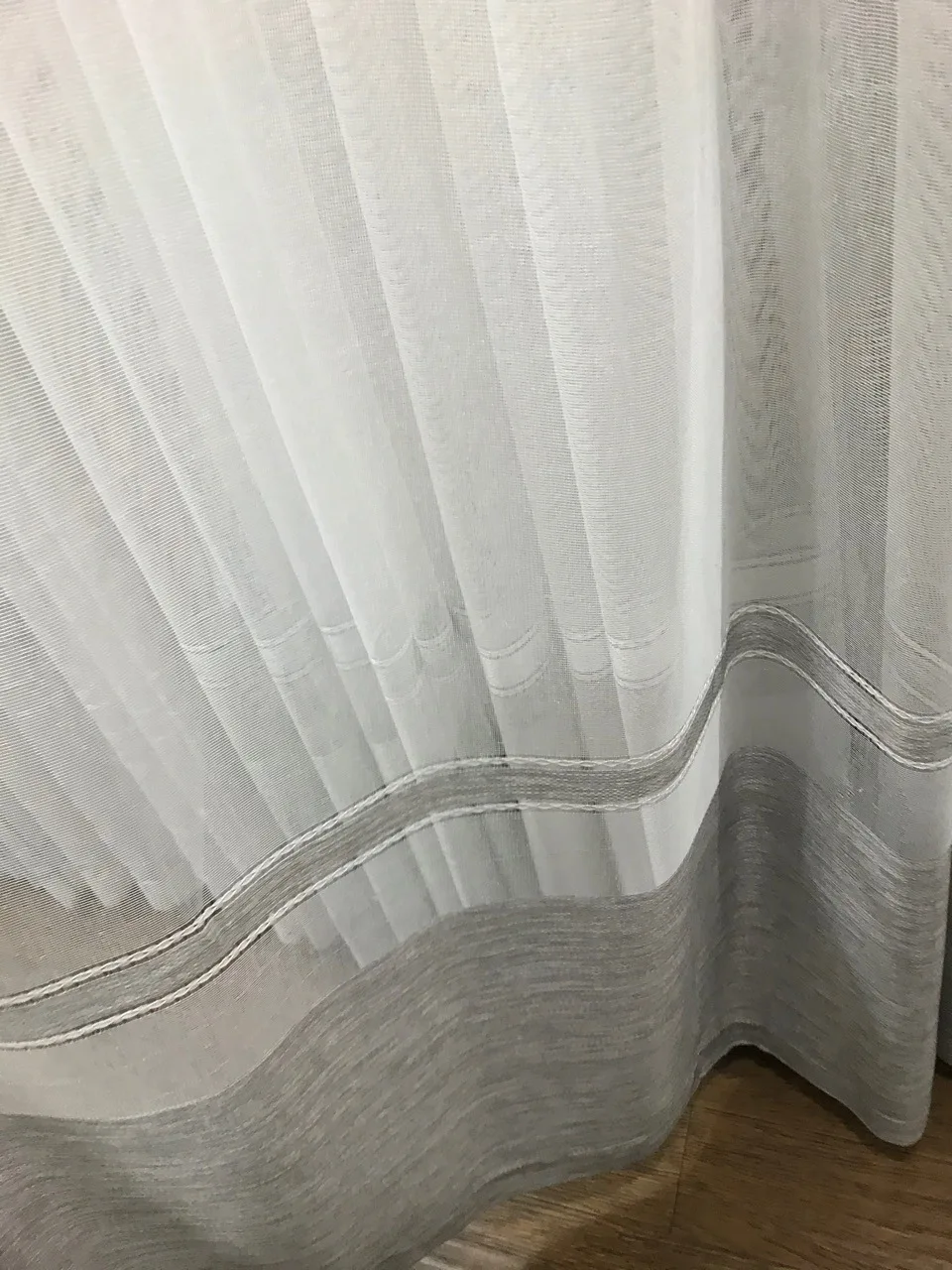 

2021 New Deer Embroidered Mesh Curtains Horizontal Stripes White Mesh Curtains Living Room Bedroom Nordic Simple White Curtains