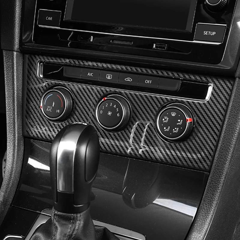 Carманго для VW Volkswagen Golf 7 Golf 7,5 MK7 2013- Автомобильная центральная консоль A/C панель накладка рамка наклейка хромированный аксессуар