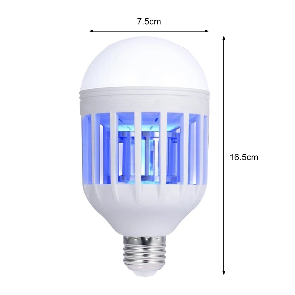 

15W LED Insect Killer Lighting Fly Bug Zapper Bulb Mute Pest Control Mosquito Repellent Lamp For Home Bedroom Mosquito Killer