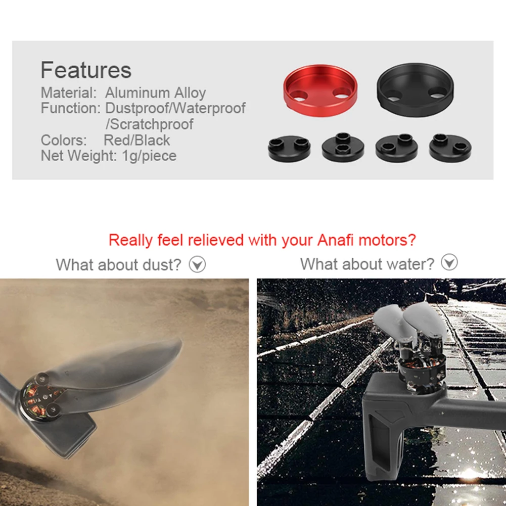 4pcs Anti-collision Moisture Proof Motor Cover Aerial Camera Lightweight Durable Aluminium Alloy For Anafi Dustproof | Электроника