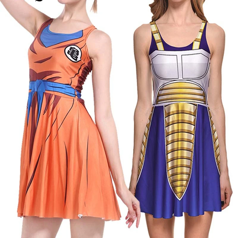 2021 новые летние пикантные Платье майка для девочек косплей двусторонний без