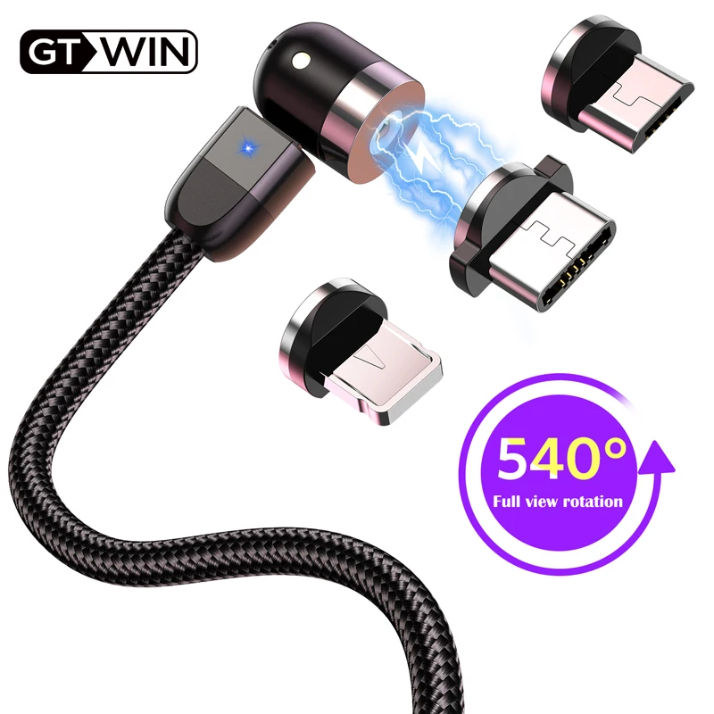 GTWIN Магнитный Micro USB кабель для передачи данных iPhone 12 11 pro Samsung Xiaomi Type C быстрой