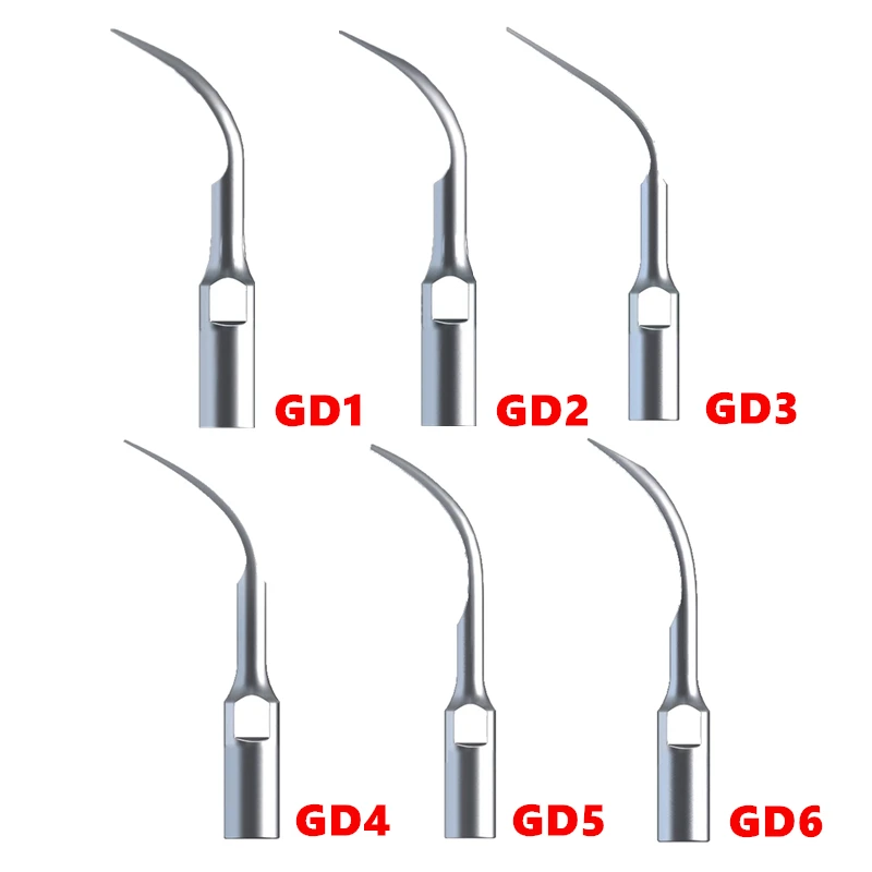 

5Pcs/lot Dental Ultrasonic Scaler Tip GD1 GD2 GD3 GD4 GD5 GD6 Scaling Tips for DTE Satelec Dentistry Tool To Remove Calculus