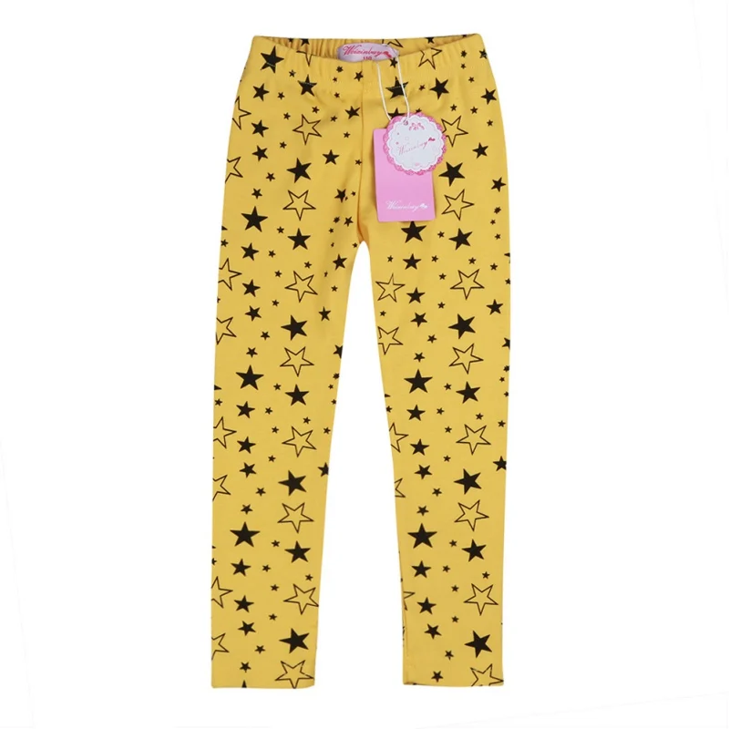 2021 Child Kids Girls Warm Slim Thin Star Printed Pants Skinny Stretchy Leggings 2-7Years | Детская одежда и обувь