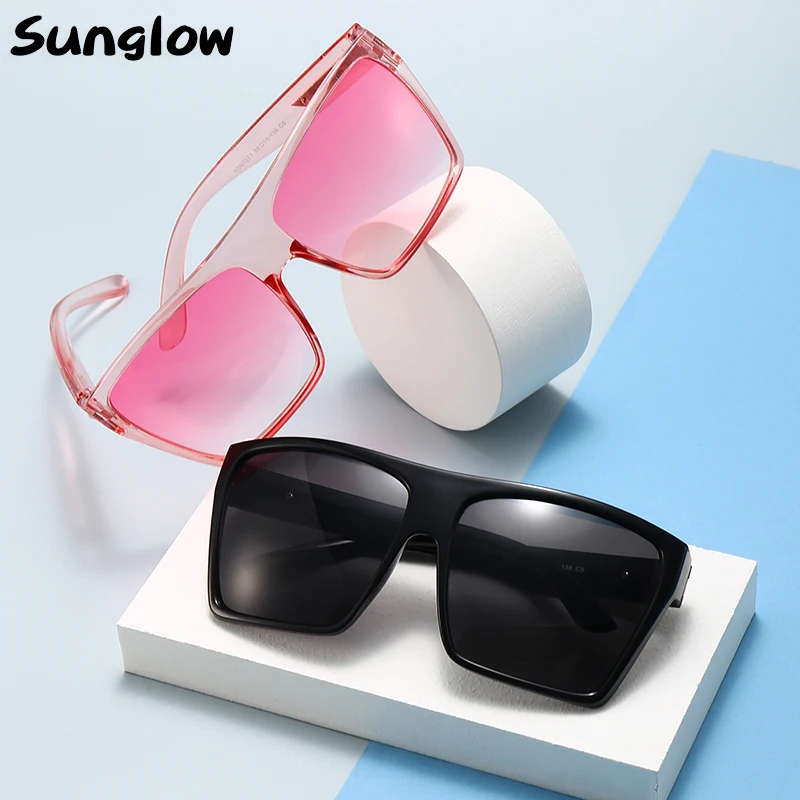 

Sunglow Sun Glasses for Men Square Sunglasses Women Suitable for Driving & Shading & Traveling Oversized Goggles Lightweight