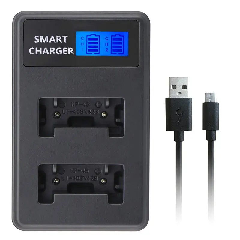 Для Li-40B En-El10 Li63 Np-80 K7006 Ds-6365 Usb ЖК-дисплей двойной порт зарядное устройство для Fujifilm