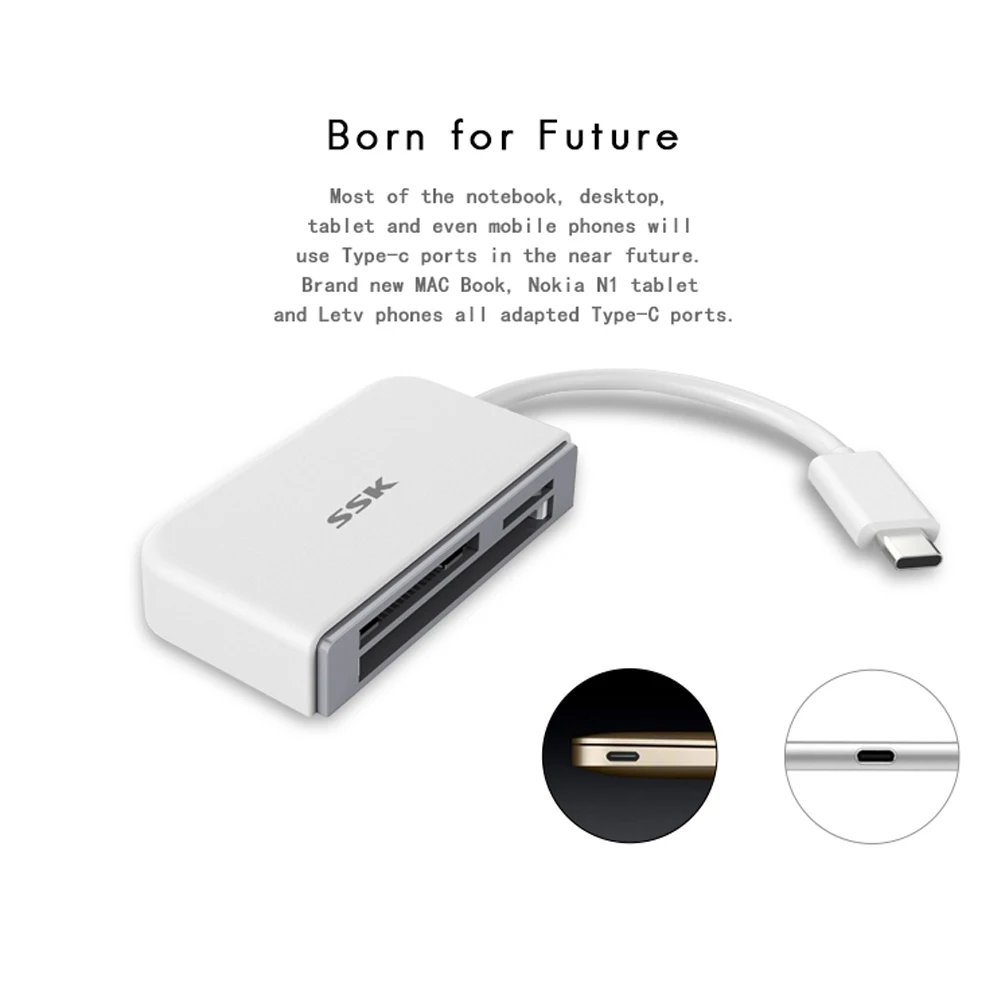 Смарт картридер SSK все в 1 поддержка SD/SDHC/SDXC/Micro SD/Micro SDHC/Micro SDXC/T Flash/CF Card