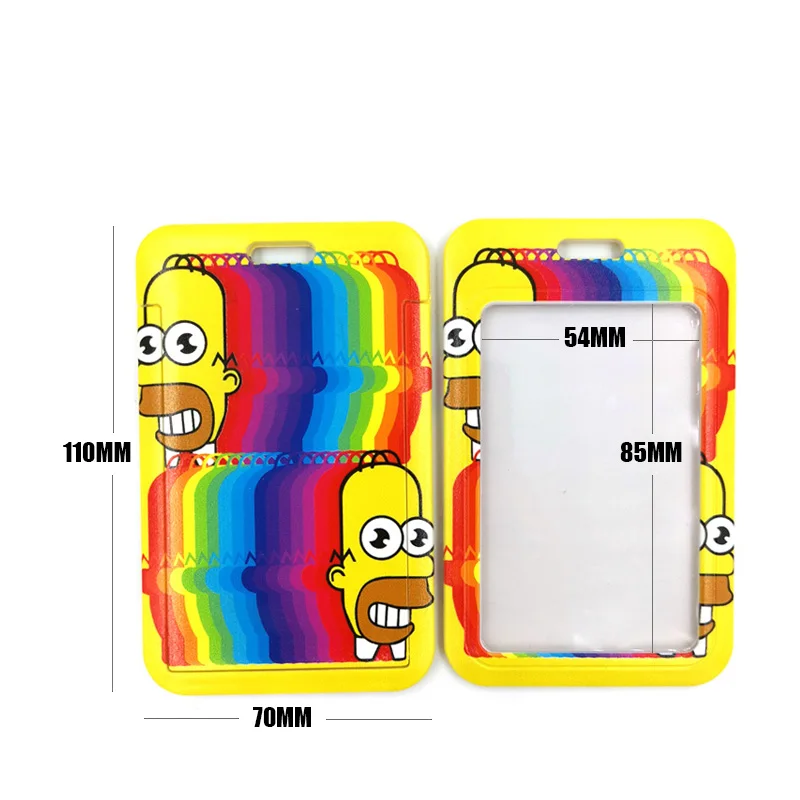 Забавные мультяшные очаровательные радужные цвета Модный шнурок ID держатель