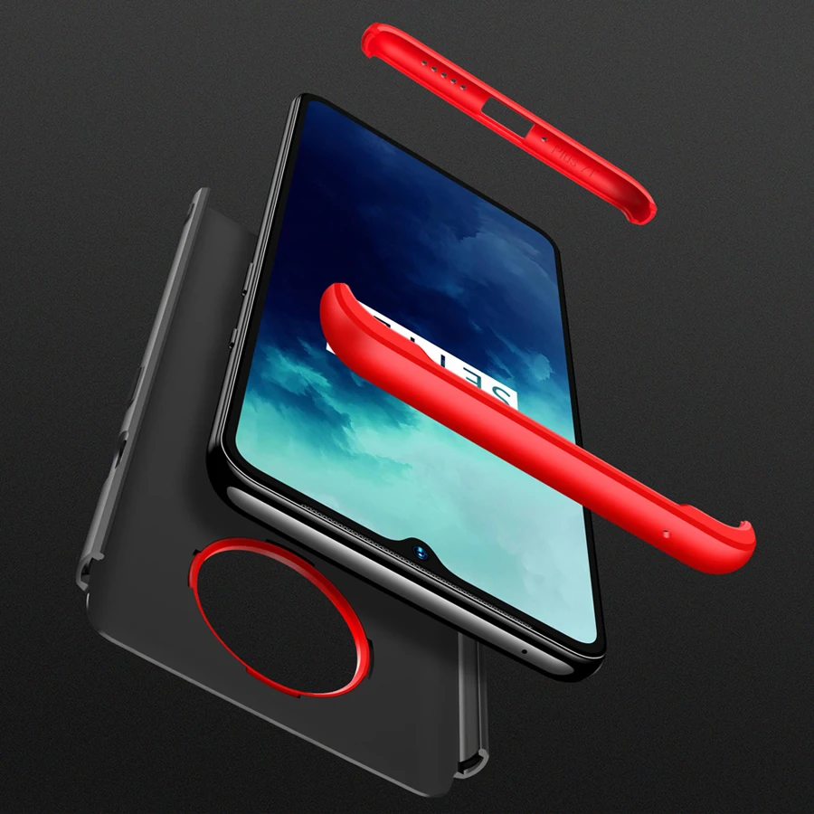 KEYSION 3 в 1 чехол для телефона OnePlus 7T 7 Pro 360 полная защита ультра тонкий жесткий ПК