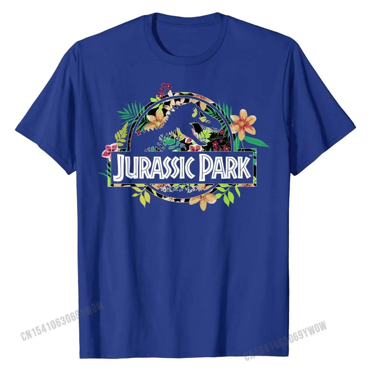 Jurassic Park Floral Tropical Fossil Logo Graphic T-Shirt Cotton T Shirts for Men Normal Tees Rife Design | Мужская одежда