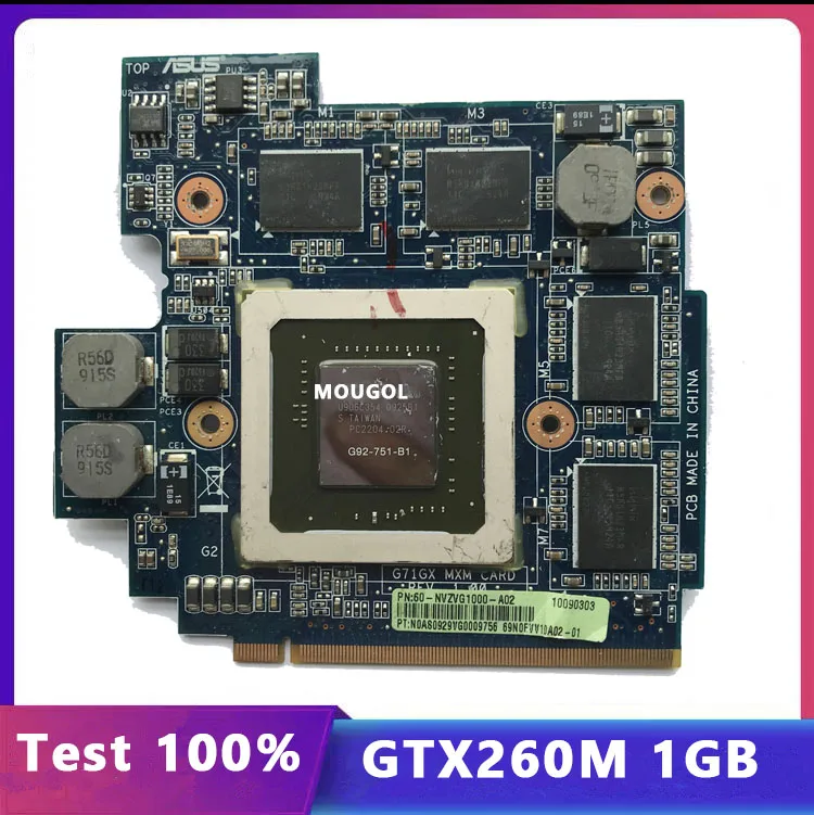для asus g71g g71gx g72gx pn 69n0fhv11b02 01 gtx 260m gtx260m g92 751 b1 видеокарта v
