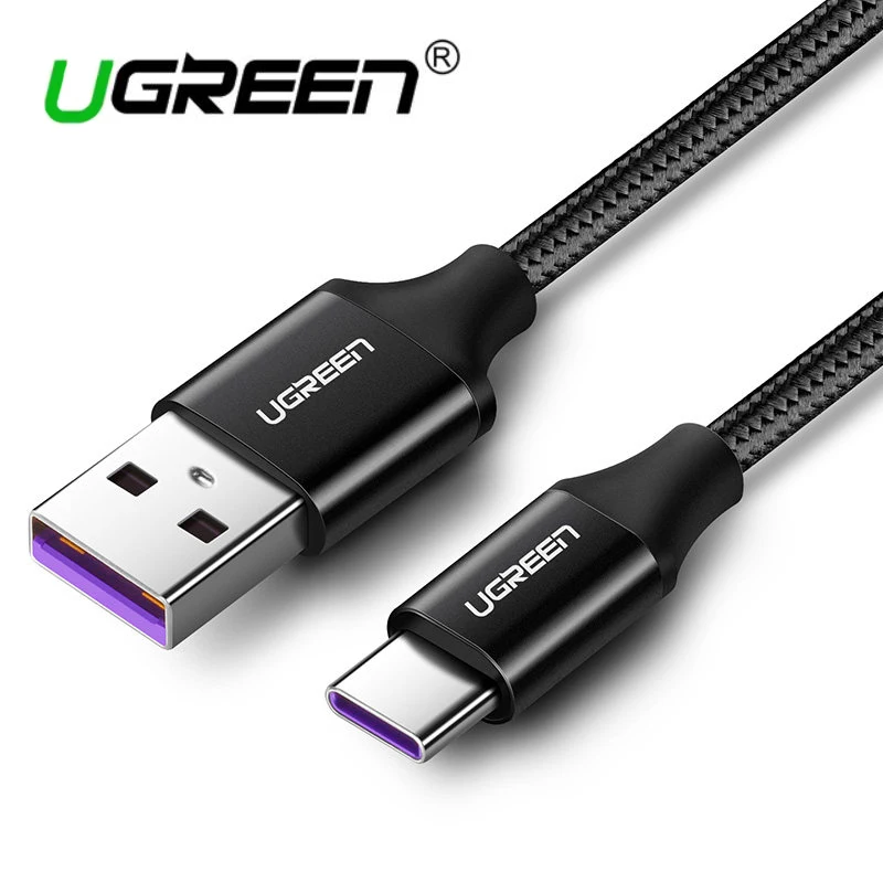 Кабель Ugreen usb type c 5A кабель для быстрой зарядки и передачи данных Samsung s8 s9 huawei P30 mate 20