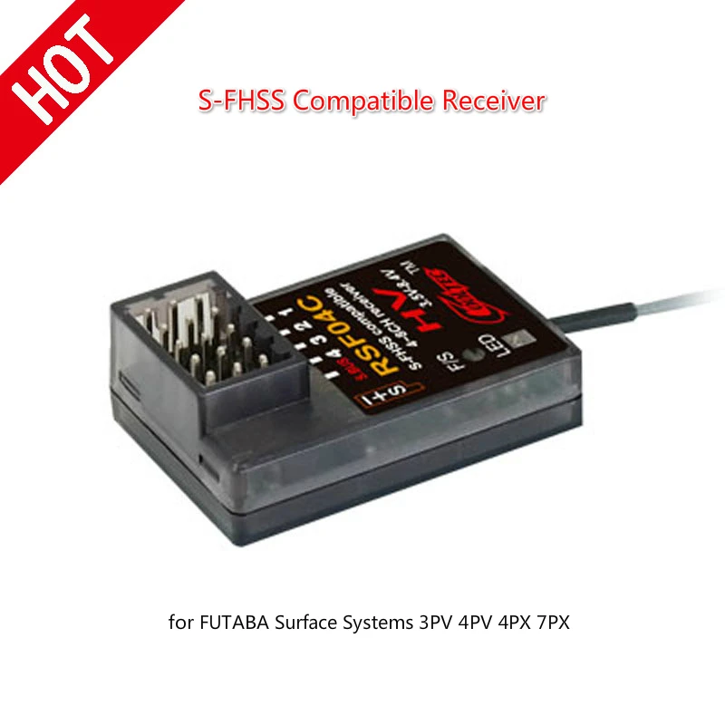 

Cooltech RSF04C S-FHSS Compatible Receiver for FUTABA Surface Systems 3PV 4PV 4PX 7PX