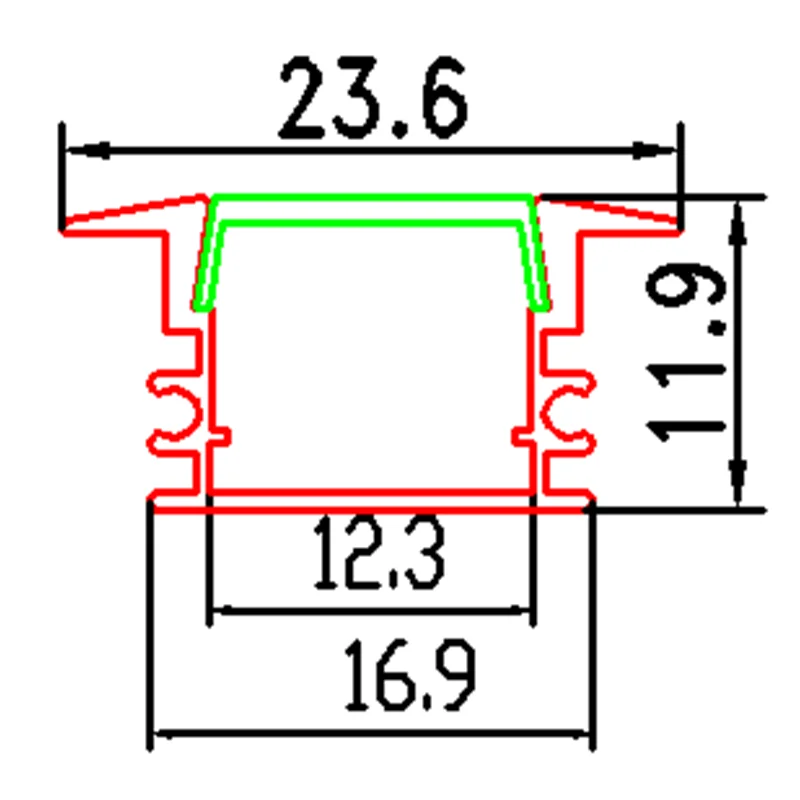 Profil Aluminium Pour Bande LED - Diffuseur laiteux RL-A1708 x 2M