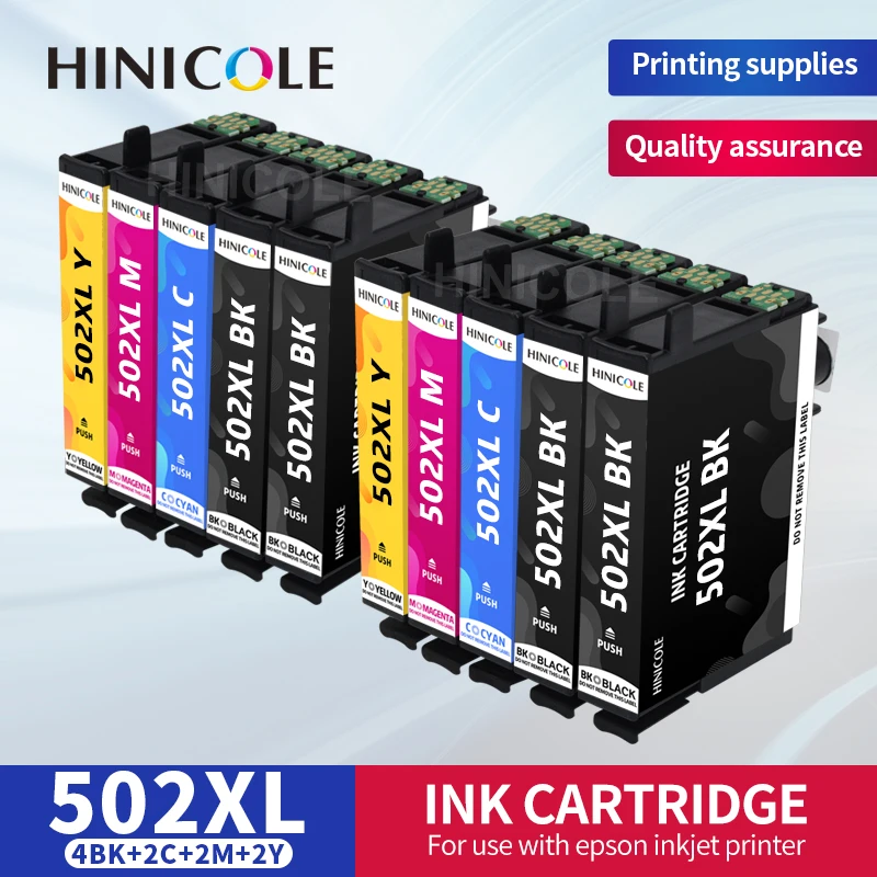 HINICOLE совместимый для Epson T502XL T502 чернильный картридж Expression Home XP 5100 5105 WF 2860DWF 2865