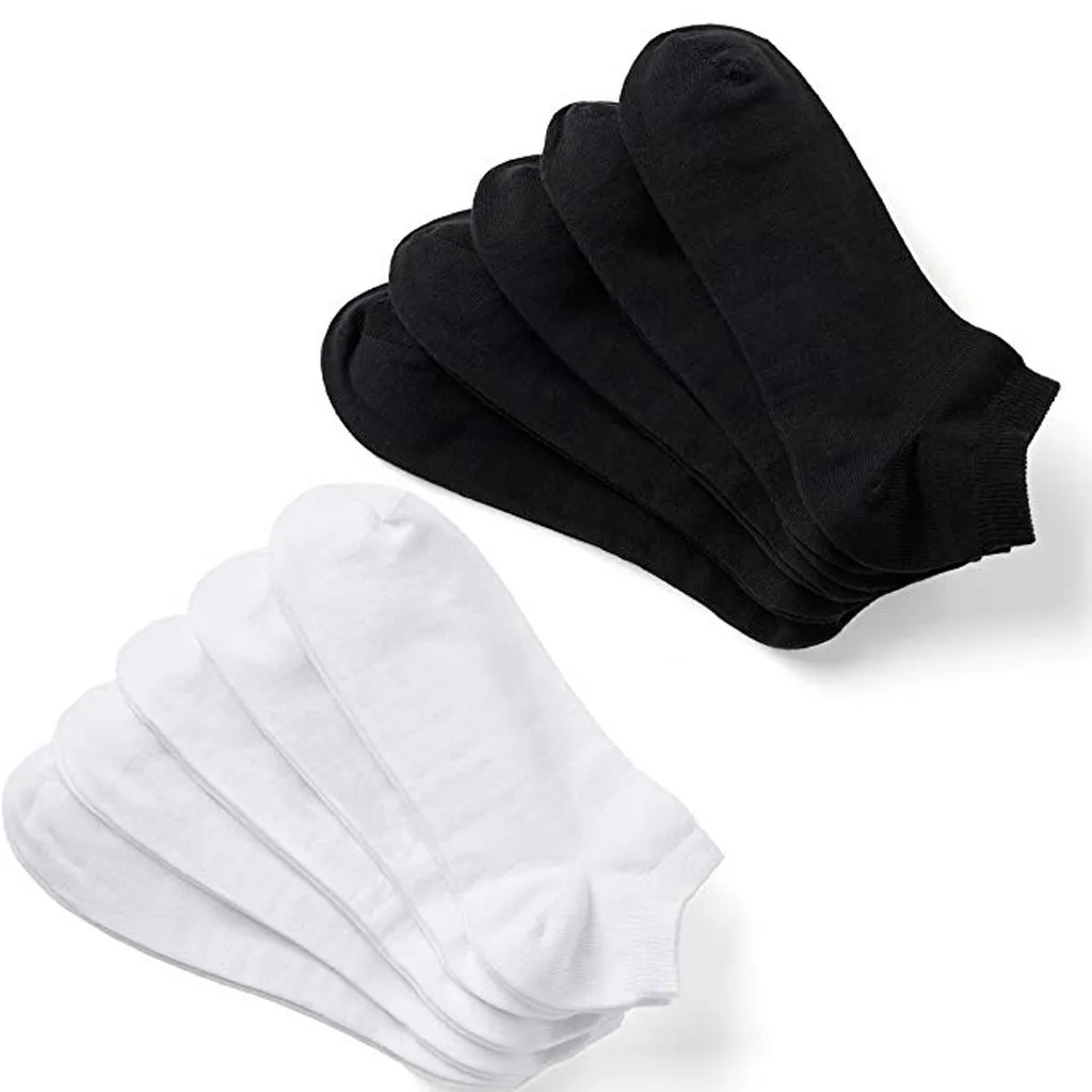 10 пар мужские однотонные хлопковые повседневные профессиональные спортивные