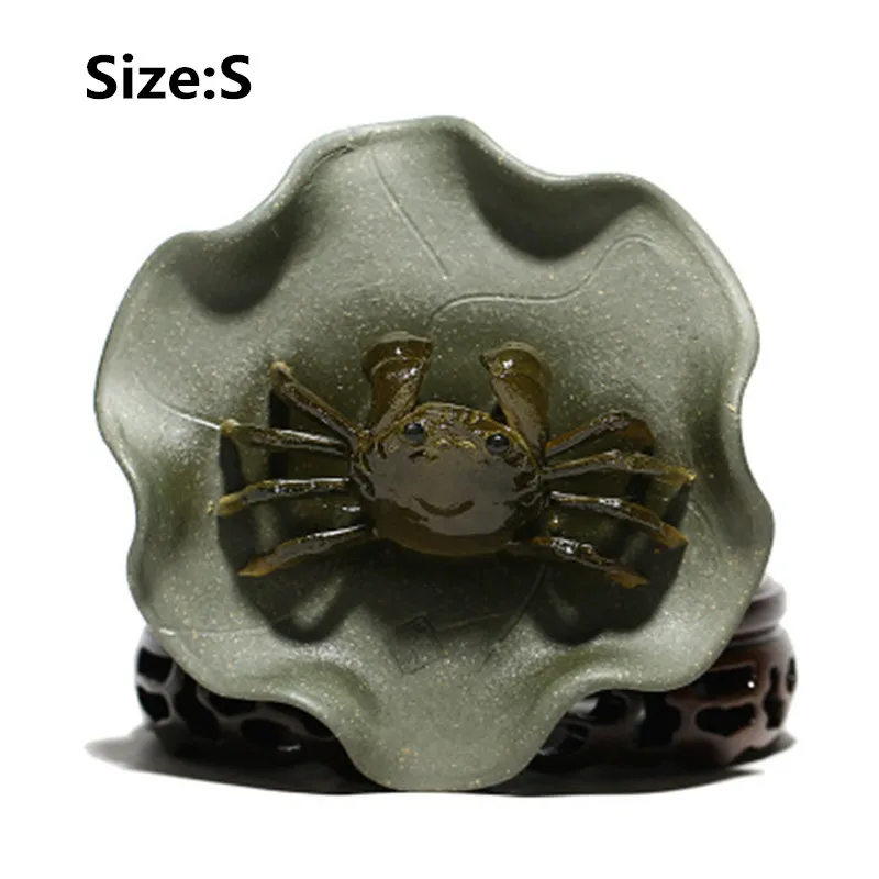 Чайный поднос из фиолетовой глины ручной работы меняющий цвет краб китайский