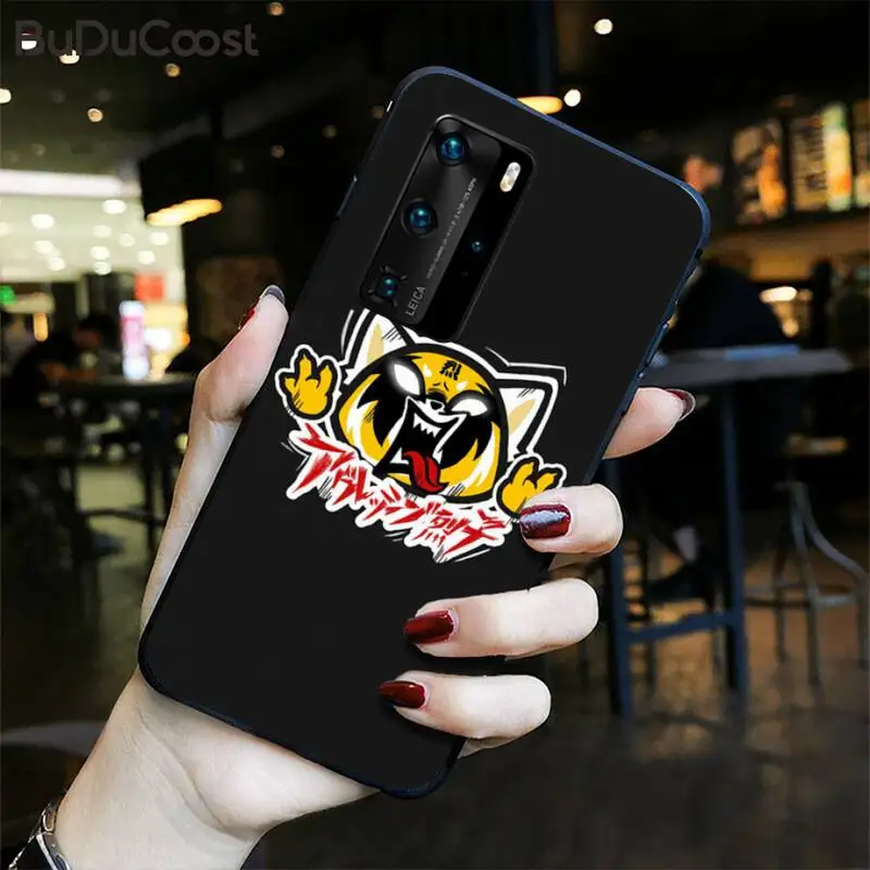 

Japanese Anime Aggretsuko Phone Case For Huawei P30 P20 Mate 20 Pro Lite Smart Y9 Prime 2019