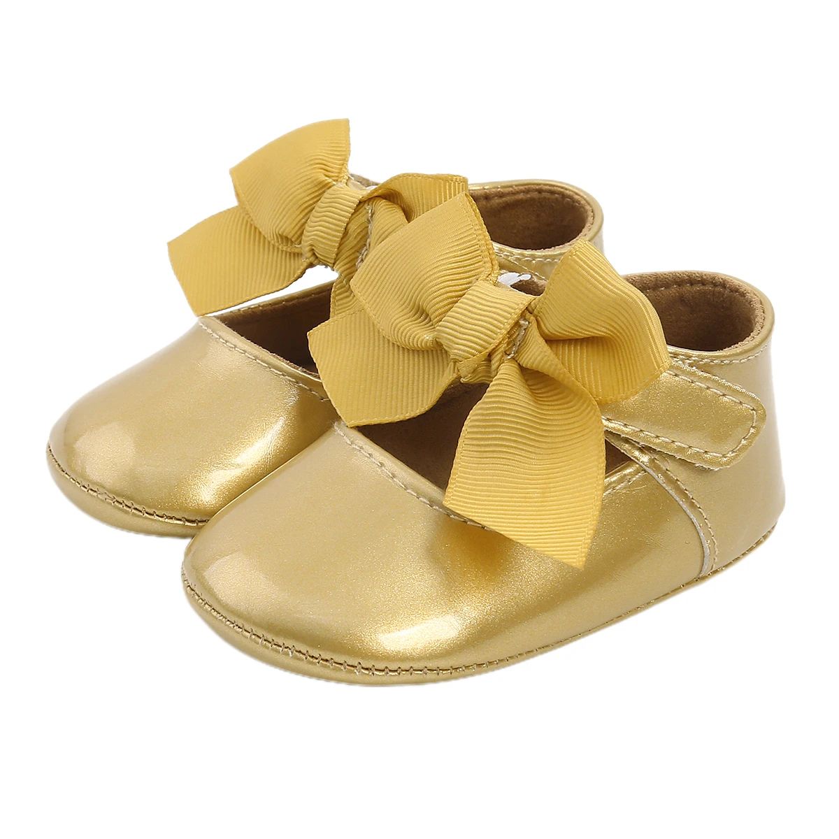 Citgeett Baby Girl Shoes Soft Sole Princess Flats with Cute Bow Non-Slip Infant Crib |