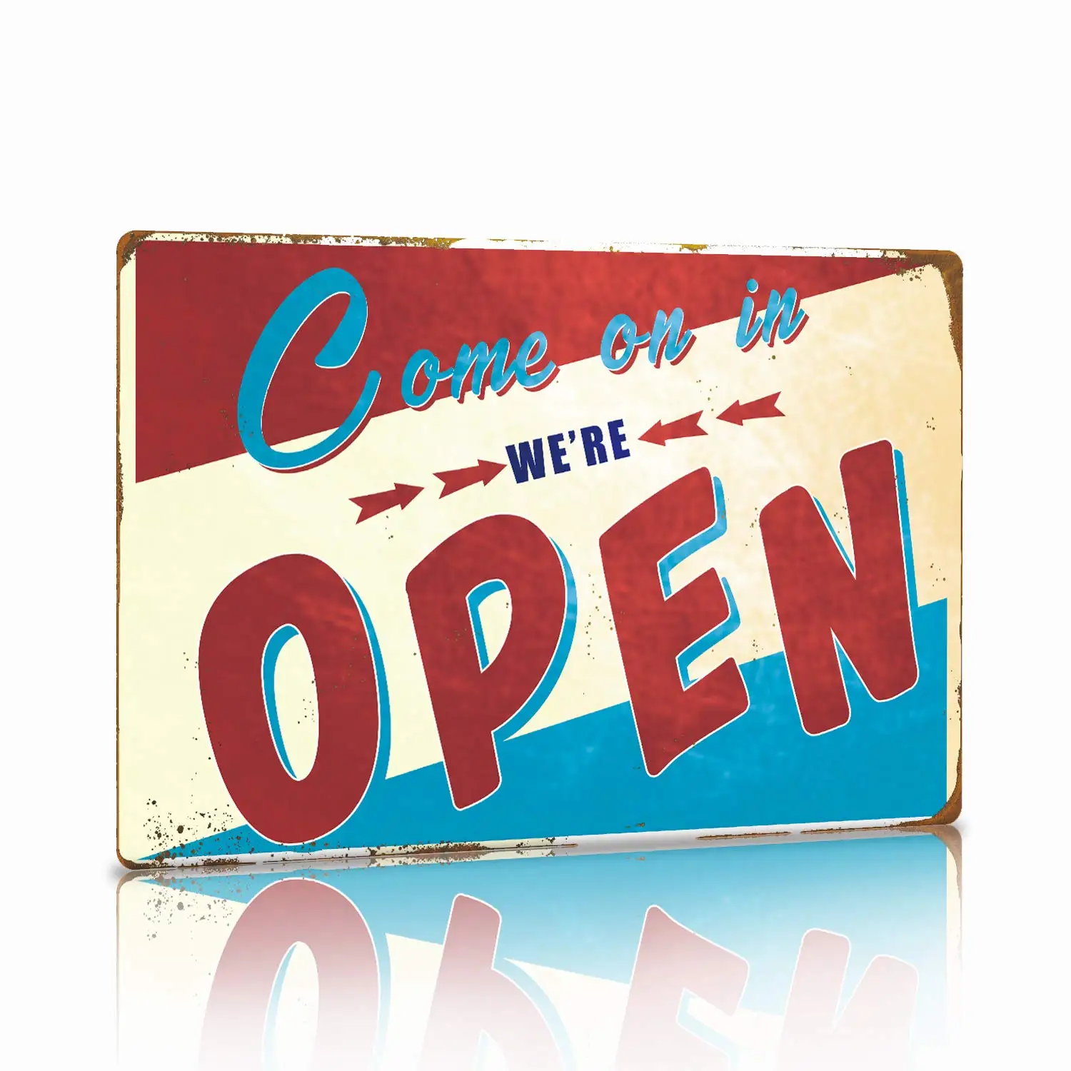 

MMOUNT Come in We Are Open Custom bar Store Business Decor Retro 8x12 дюймов