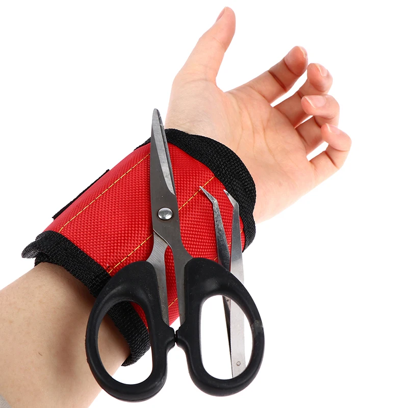 

Portable Polyester Magnetic Wristband Strong Magnets Bag Electrician Tool Bag Screws Drill Holder Repair Tool Belt Practical