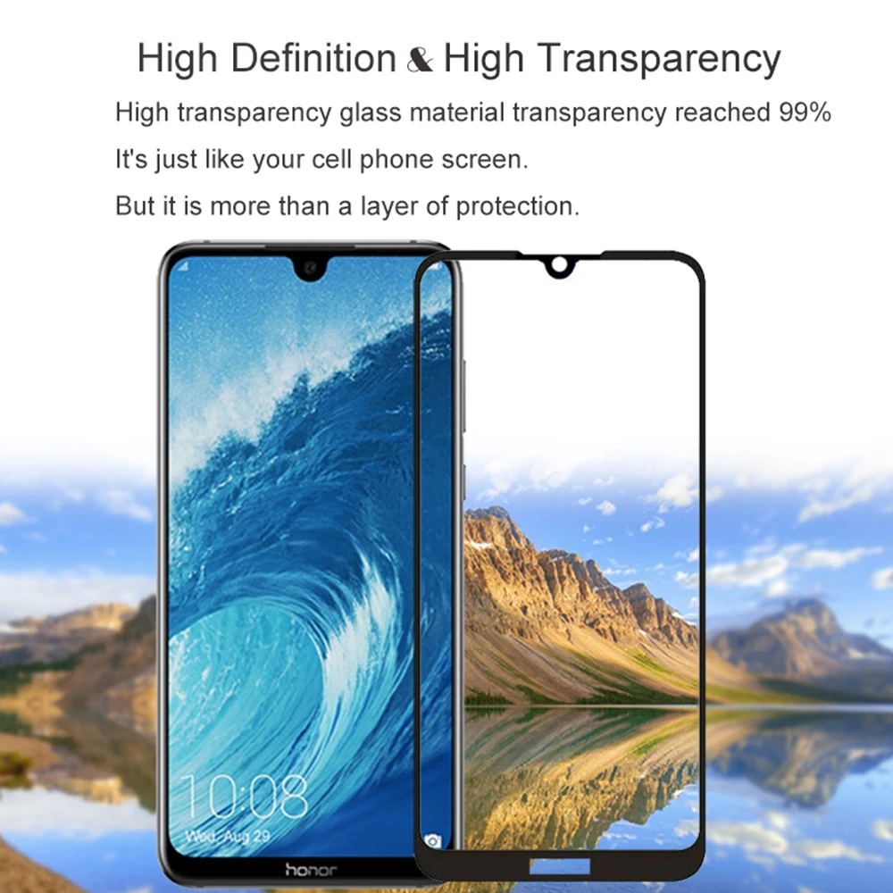 AiSMei закаленное защитное стекло для huawei Y5 Y6 Y7 Y9 2018 протектор экрана Prime 2019